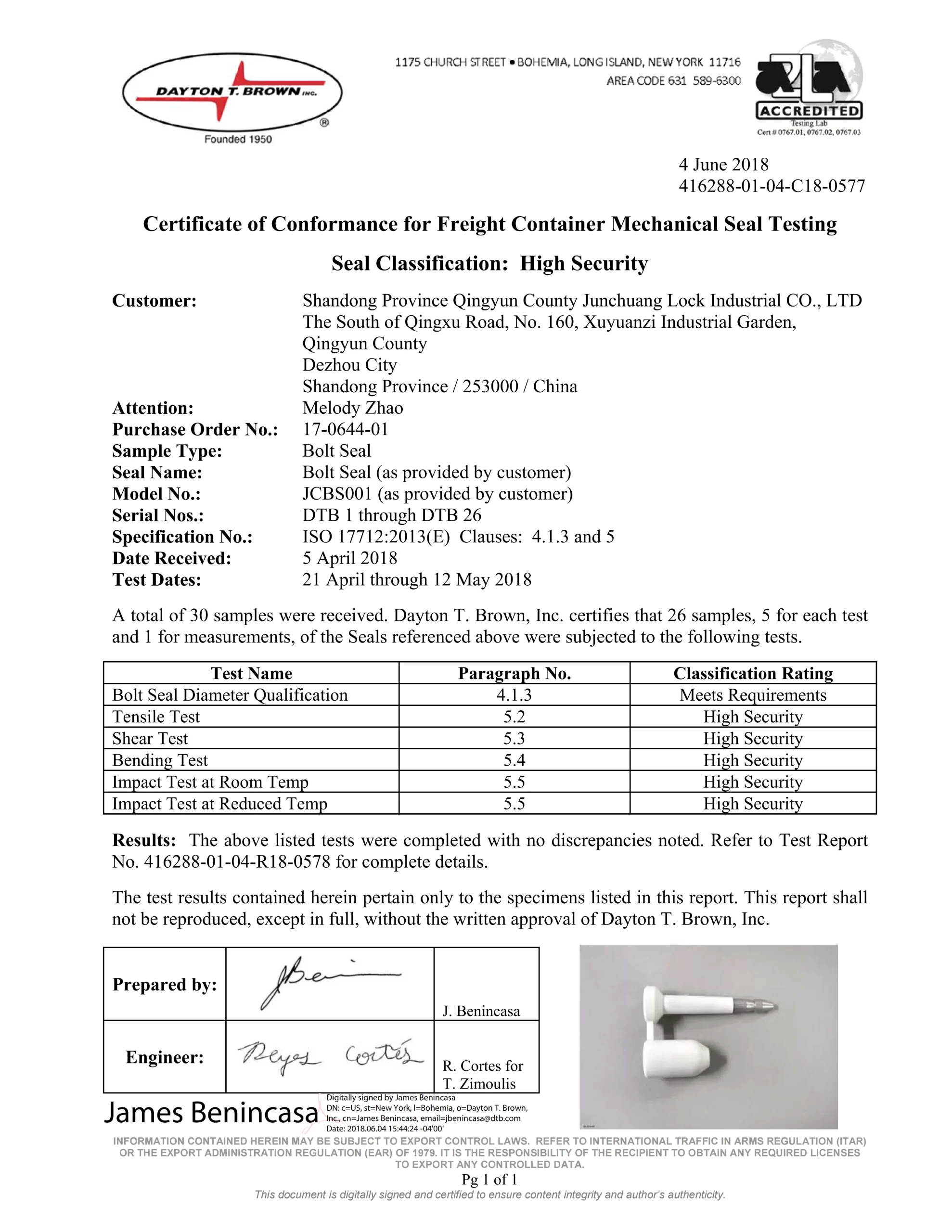 junchuang-ISO17712